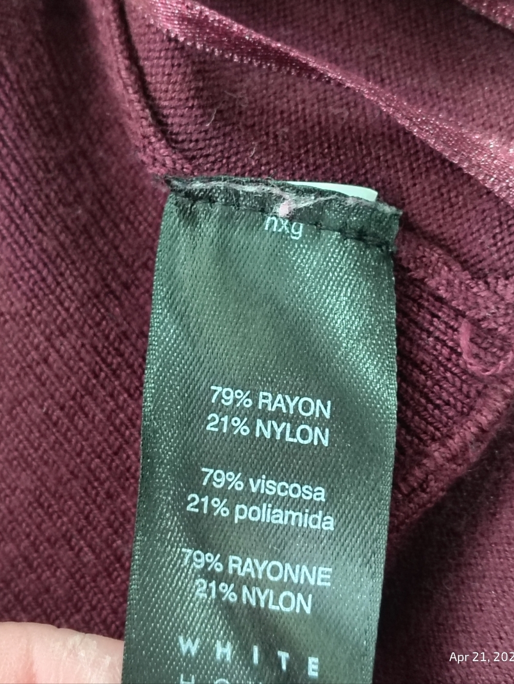 WHBM Open Front Sweater Cardigan SZ XS Burgundy WATERFALL CASUAL ACADEMIA - Picture 3 of 6